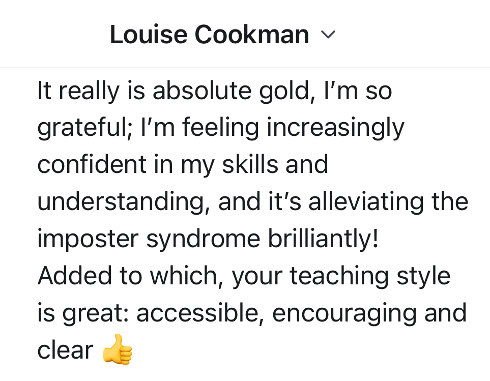 Louise Cookman review